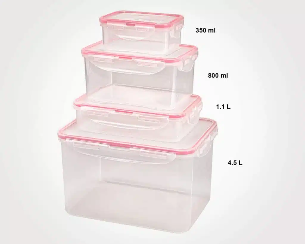 گنجایش ظروف فریزری لیمون 8 پارچه مستطیل