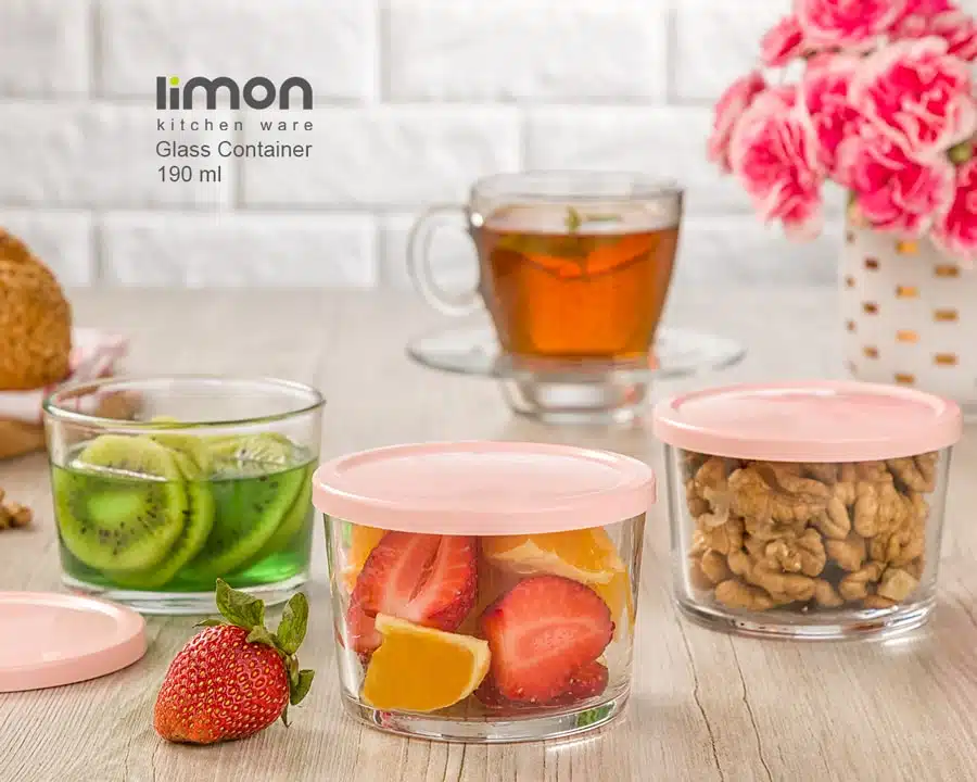 ظرف غذا شیشه ای لیمون 190 میلی لیتر