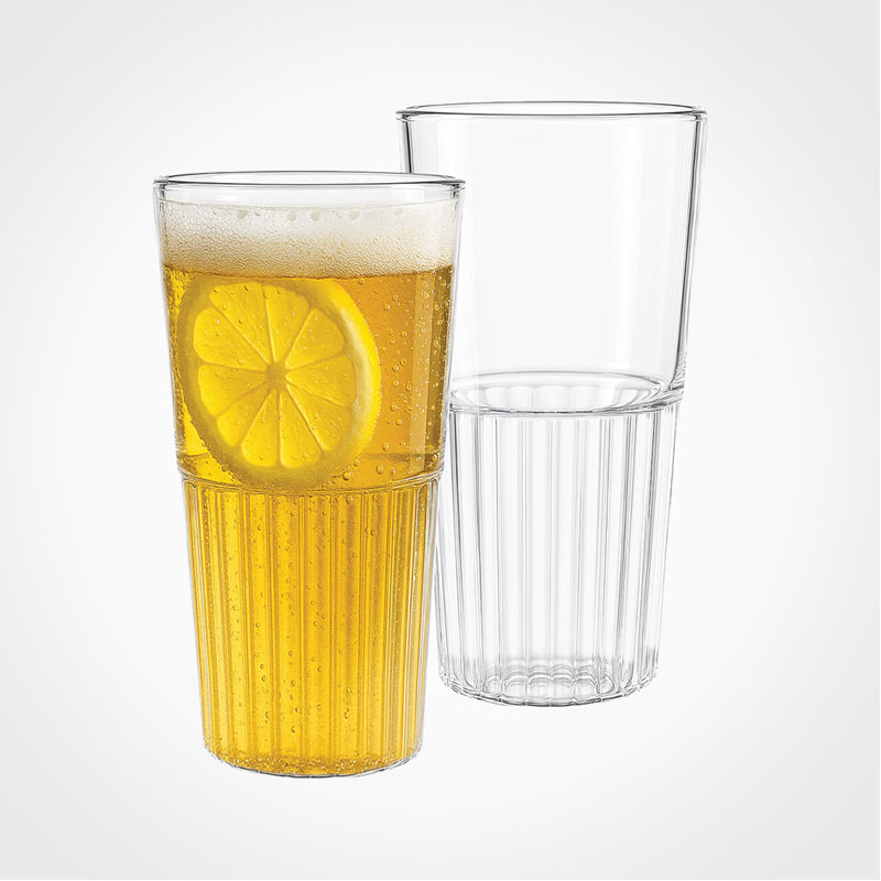 لیوان شیاردار لیمون بسته 6 عددی 2448