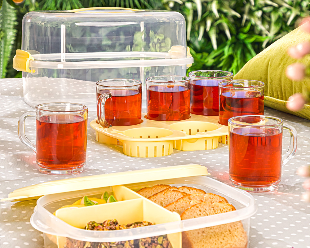 ست چایخوری 6 نفره مسافرتی لیمون 2440