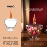 شکلات خوری پایه دار آکرولیک لیمون 2480