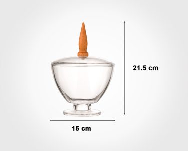 شکلات خوری پایه دار آکرولیک لیمون 2480