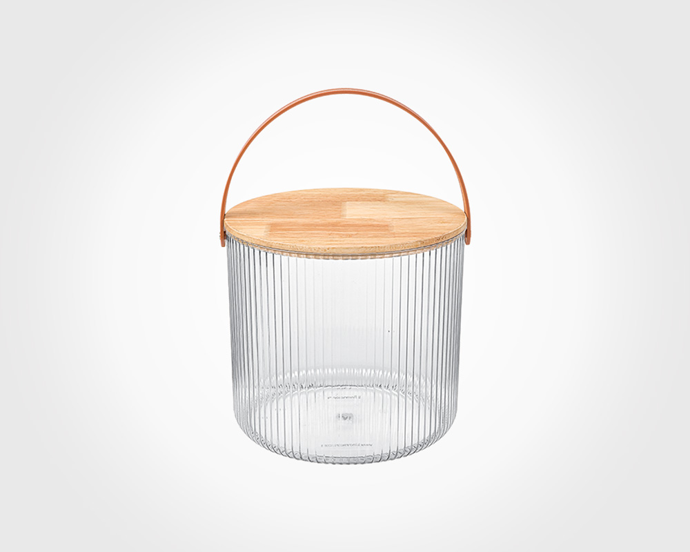 سطل شیاردار درب چوبی لیمون 9 لیتر 2456