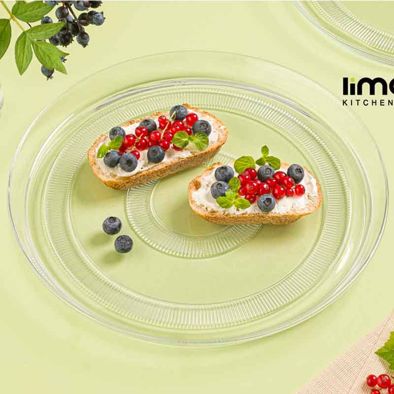 دیس گرد شیشه ای لیمون 33 سانتی